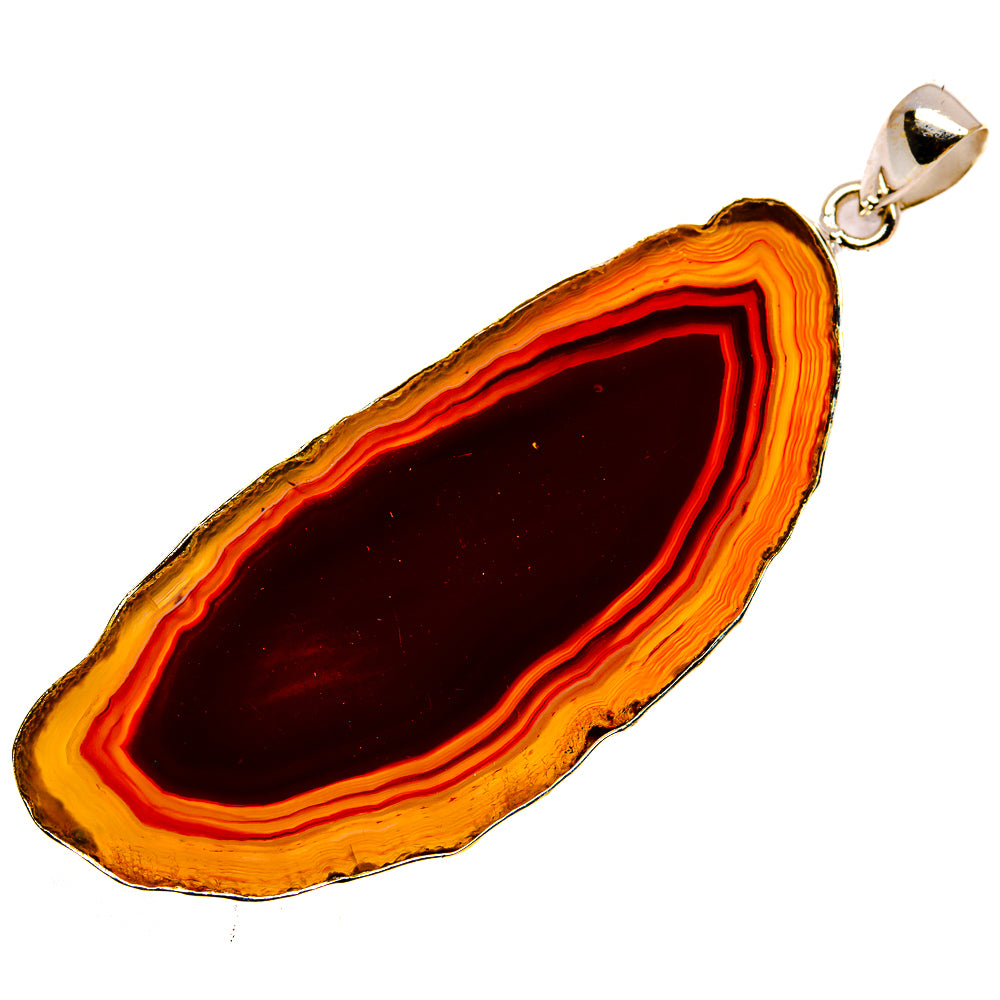 Red Geode Slice Pendants handcrafted by Ana Silver Co - PD23811 - Photo 2
