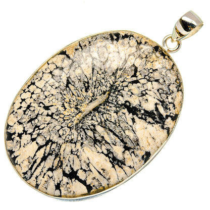 Chrysanthemum Stone Pendants handcrafted by Ana Silver Co - PD23826 - Photo 2