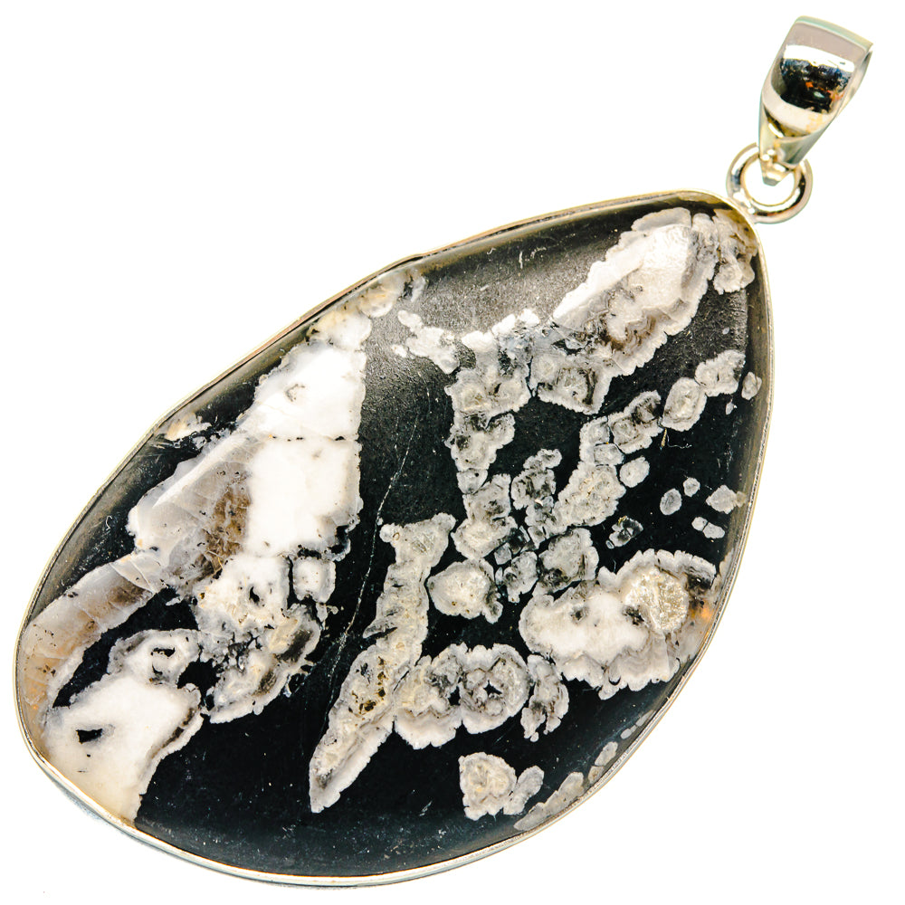 Chrysanthemum Stone Pendants handcrafted by Ana Silver Co - PD23834 - Photo 2