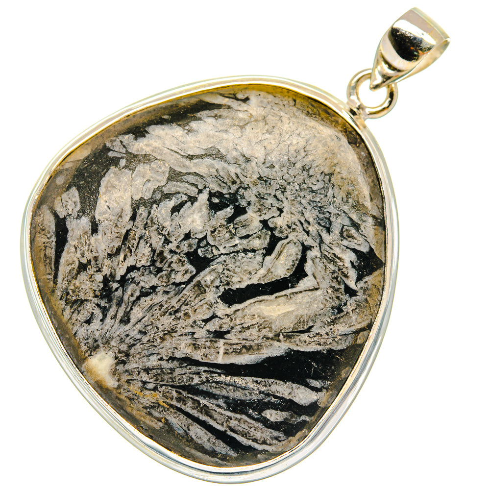 Chrysanthemum Stone Pendants handcrafted by Ana Silver Co - PD23835 - Photo 2