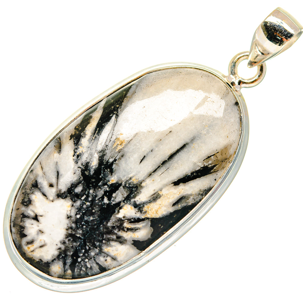 Chrysanthemum Stone Pendants handcrafted by Ana Silver Co - PD23836 - Photo 2