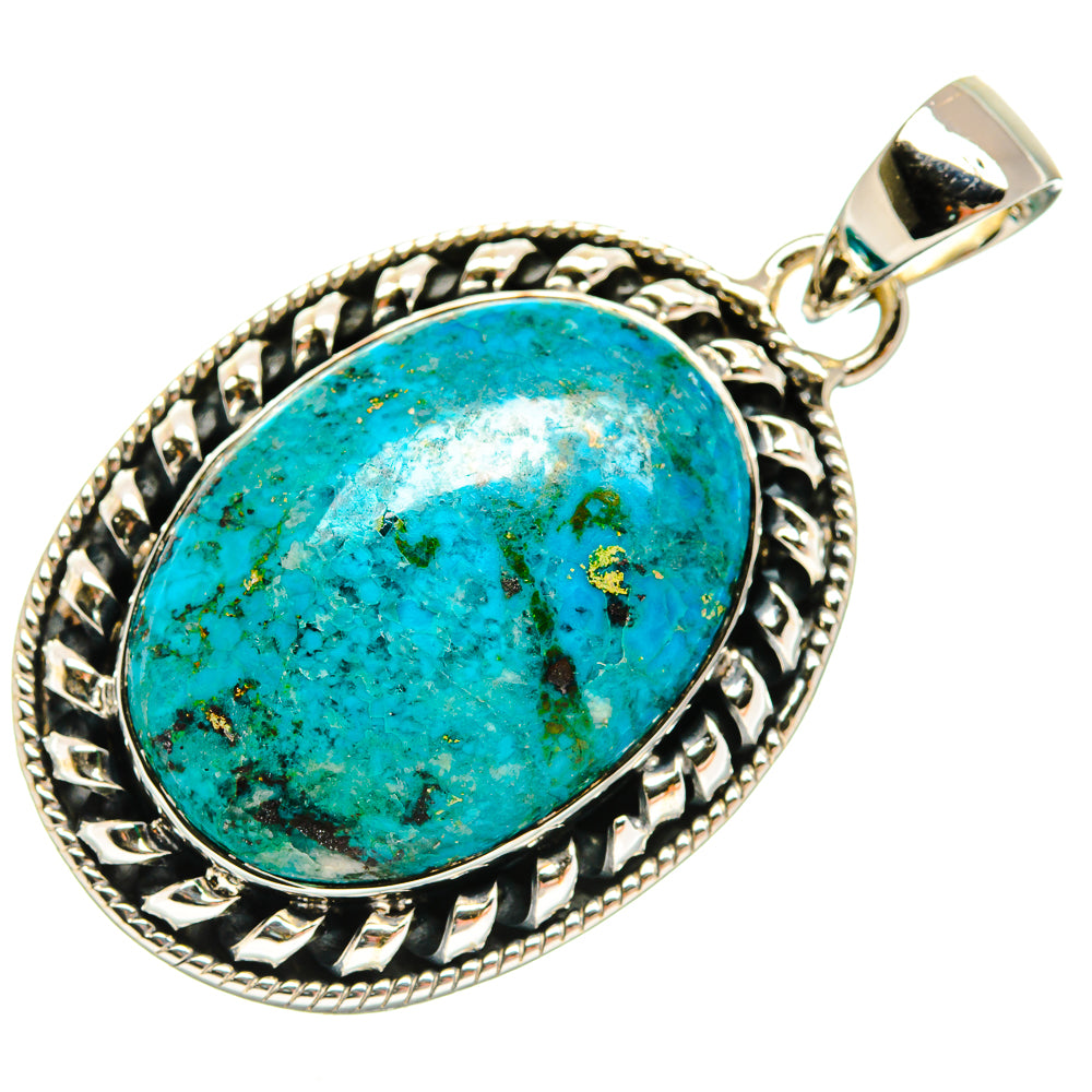 Chrysocolla Pendants handcrafted by Ana Silver Co - PD23865 - Photo 2