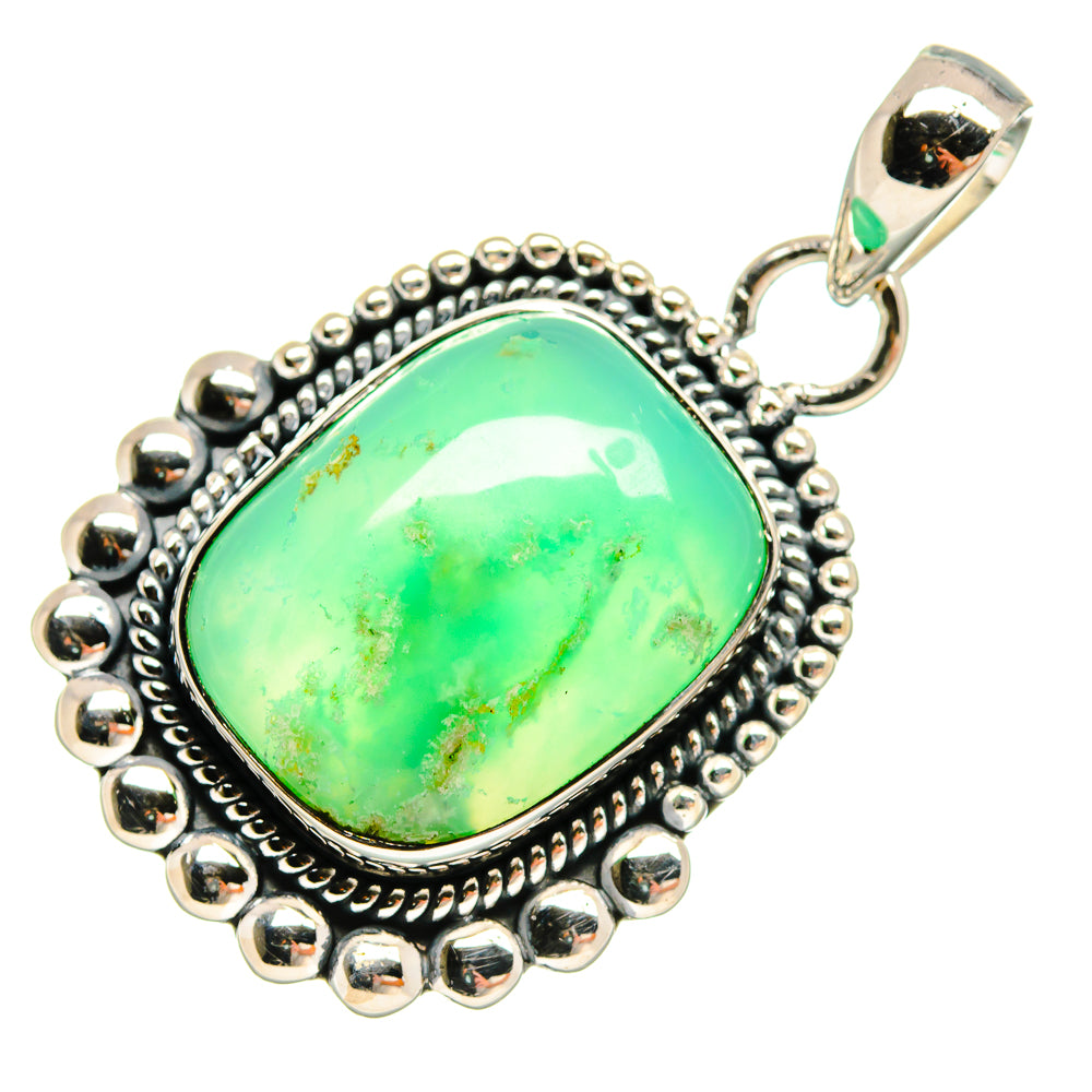 Chrysoprase Pendants handcrafted by Ana Silver Co - PD23877 - Photo 2