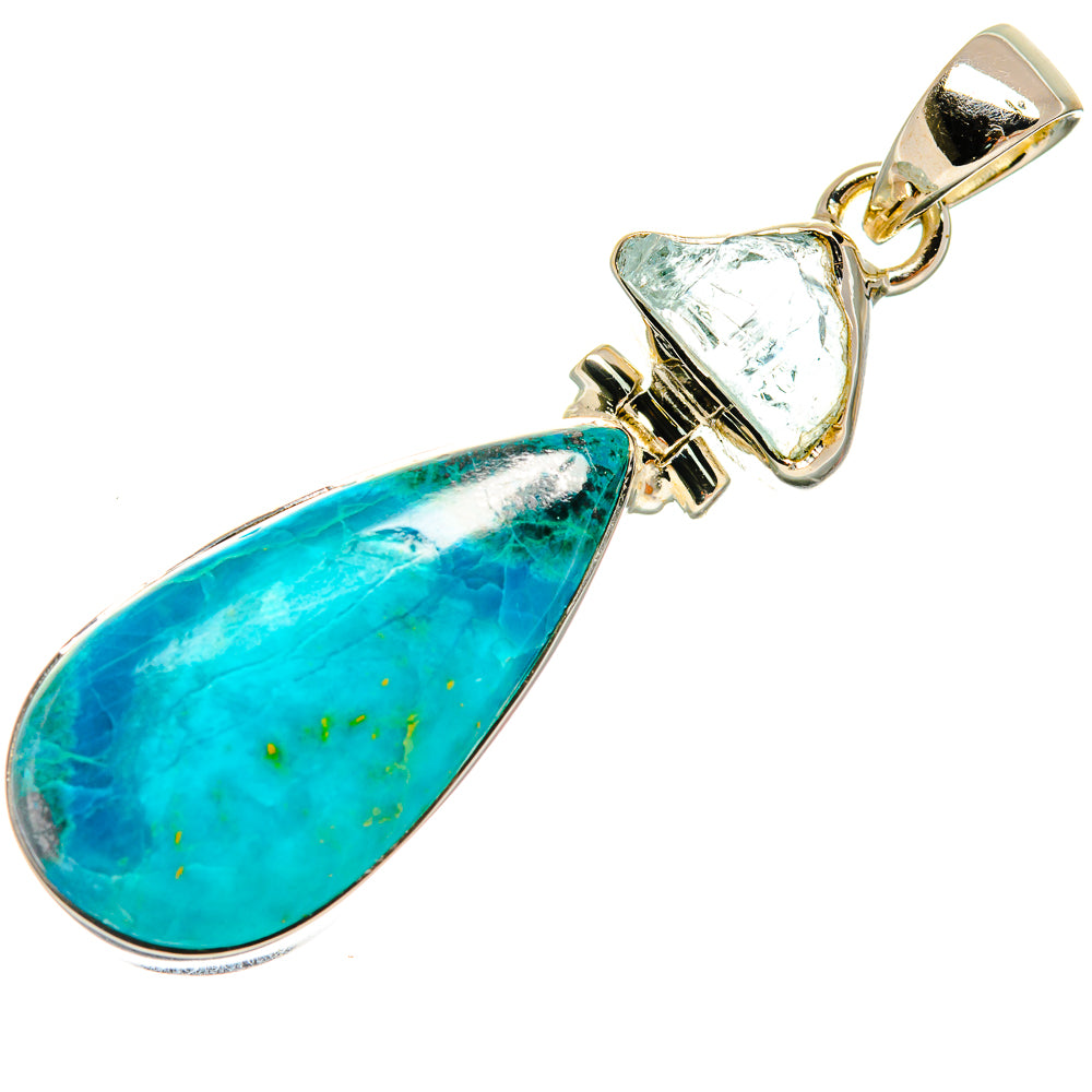 Chrysocolla Pendants handcrafted by Ana Silver Co - PD23884 - Photo 2