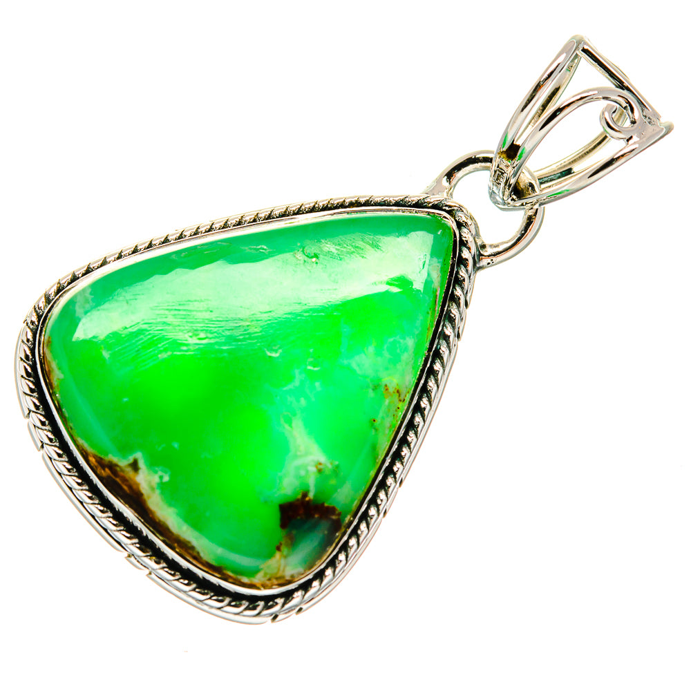 Chrysoprase Pendants handcrafted by Ana Silver Co - PD23896 - Photo 2