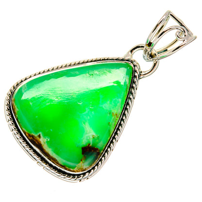 Chrysoprase Pendants handcrafted by Ana Silver Co - PD23896 - Photo 2