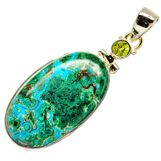Chrysocolla Pendants handcrafted by Ana Silver Co - PD23903 - Photo 2