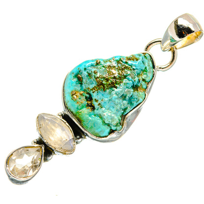 Chrysocolla Pendants handcrafted by Ana Silver Co - PD23907 - Photo 2