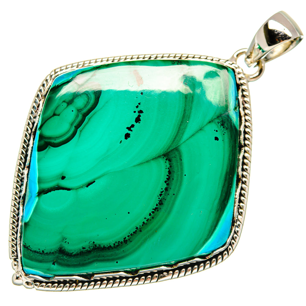 Malachite Pendants handcrafted by Ana Silver Co - PD23912 - Photo 2