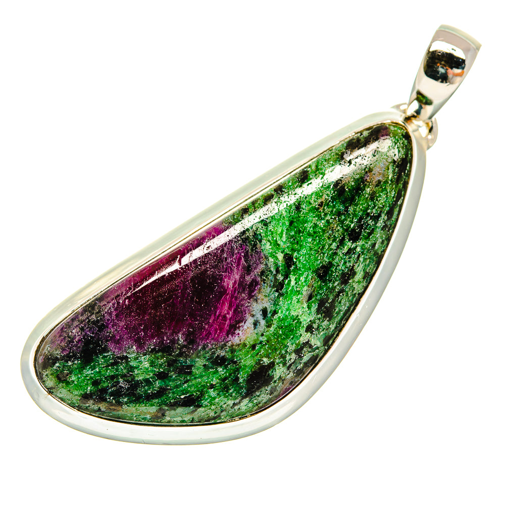 Ruby Zoisite Pendants handcrafted by Ana Silver Co - PD23913 - Photo 2