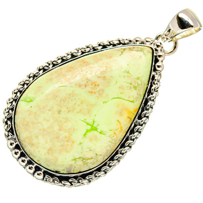 Lemon Chrysoprase Pendants handcrafted by Ana Silver Co - PD23914 - Photo 2