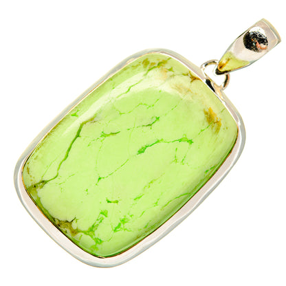 Lemon Chrysoprase Pendants handcrafted by Ana Silver Co - PD23923 - Photo 2