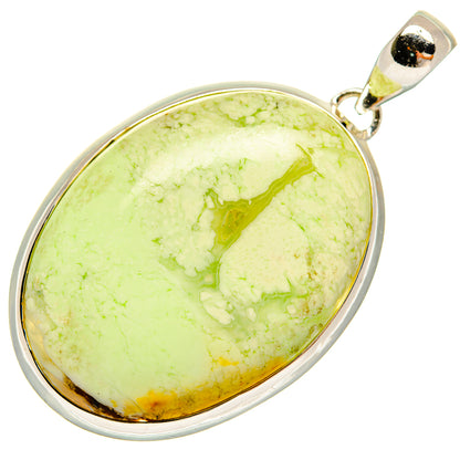 Lemon Chrysoprase Pendants handcrafted by Ana Silver Co - PD23924 - Photo 2