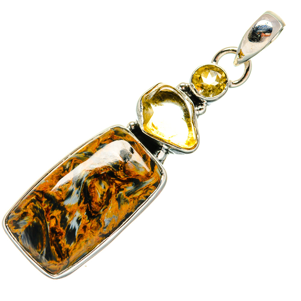 Golden Pietersite Pendants handcrafted by Ana Silver Co - PD23941 - Photo 2