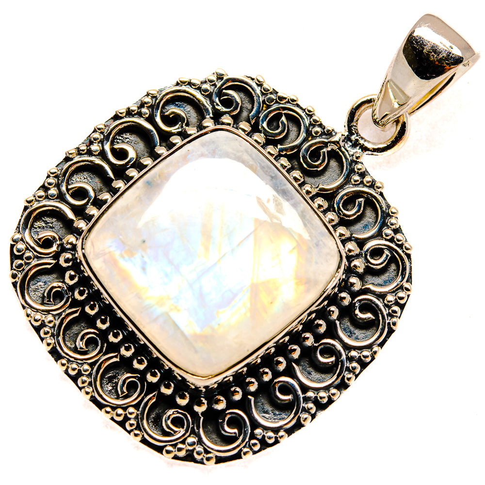 Rainbow Moonstone Pendants handcrafted by Ana Silver Co - PD23953 - Photo 2
