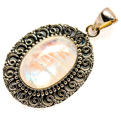 Rainbow Moonstone Pendants handcrafted by Ana Silver Co - PD23956 - Photo 2