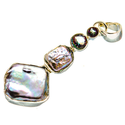 Titanium Mother Of Pearl Pendants handcrafted by Ana Silver Co - PD23991 - Photo 2