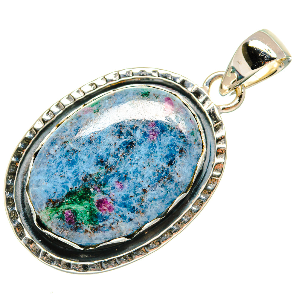 Ruby Fuchsite Pendants handcrafted by Ana Silver Co - PD23996 - Photo 2