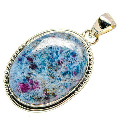 Ruby Fuchsite Pendants handcrafted by Ana Silver Co - PD24001 - Photo 2