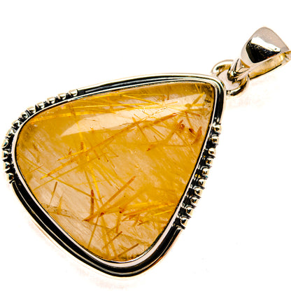 Rutilated Quartz Pendants handcrafted by Ana Silver Co - PD24010 - Photo 2