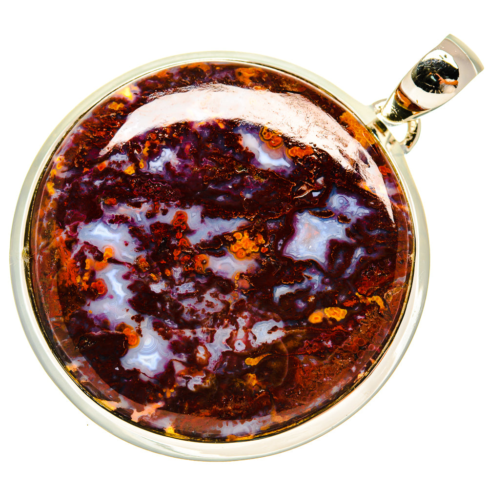 Plume Agate Pendants handcrafted by Ana Silver Co - PD24021 - Photo 2