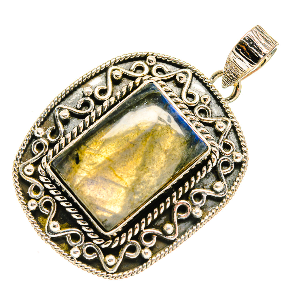 Labradorite Pendants handcrafted by Ana Silver Co - PD24028 - Photo 2