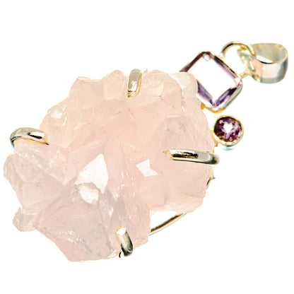 Rose Quartz Pendants handcrafted by Ana Silver Co - PD24030 - Photo 2