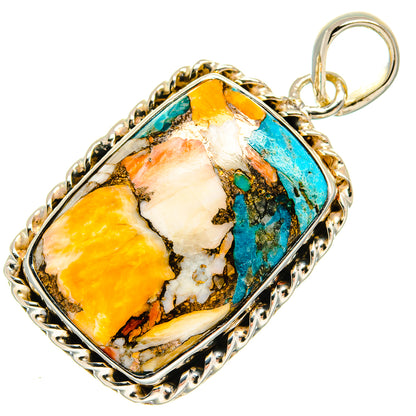 Spiny Oyster Turquoise Pendants handcrafted by Ana Silver Co - PD24031 - Photo 2