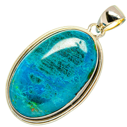 Chrysocolla Pendants handcrafted by Ana Silver Co - PD24045 - Photo 2