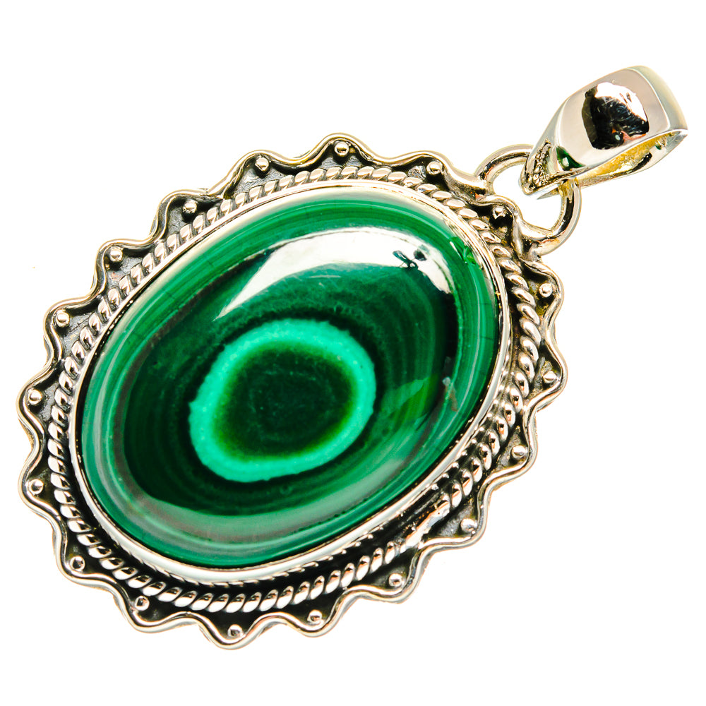 Malachite Pendants handcrafted by Ana Silver Co - PD24065 - Photo 2