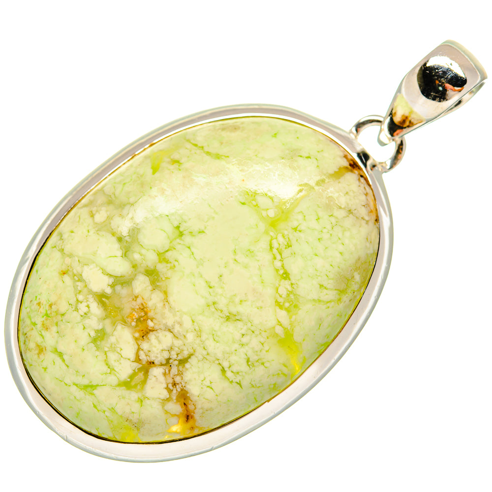 Lemon Chrysoprase Pendants handcrafted by Ana Silver Co - PD24080 - Photo 2