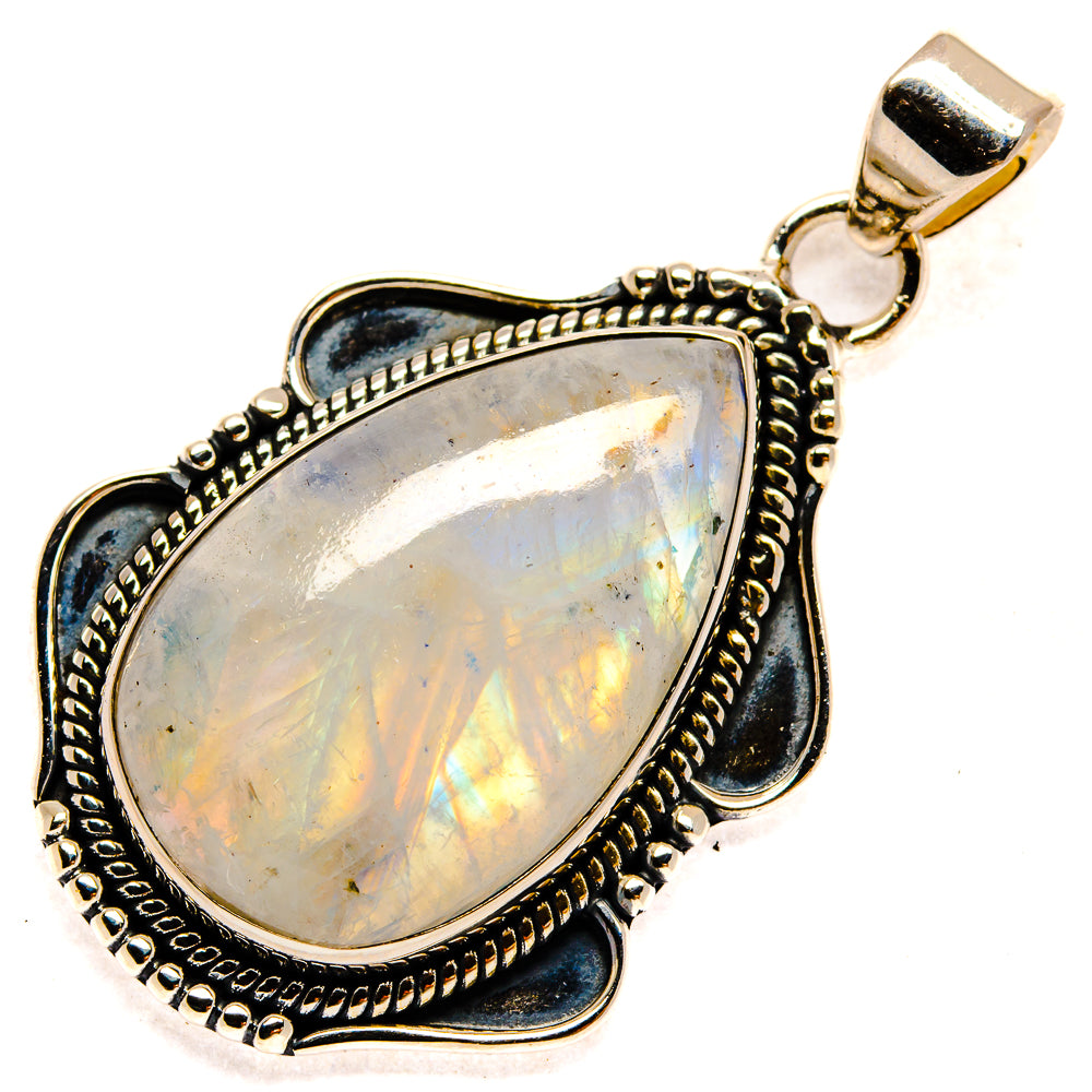 Rainbow Moonstone Pendants handcrafted by Ana Silver Co - PD24091 - Photo 2