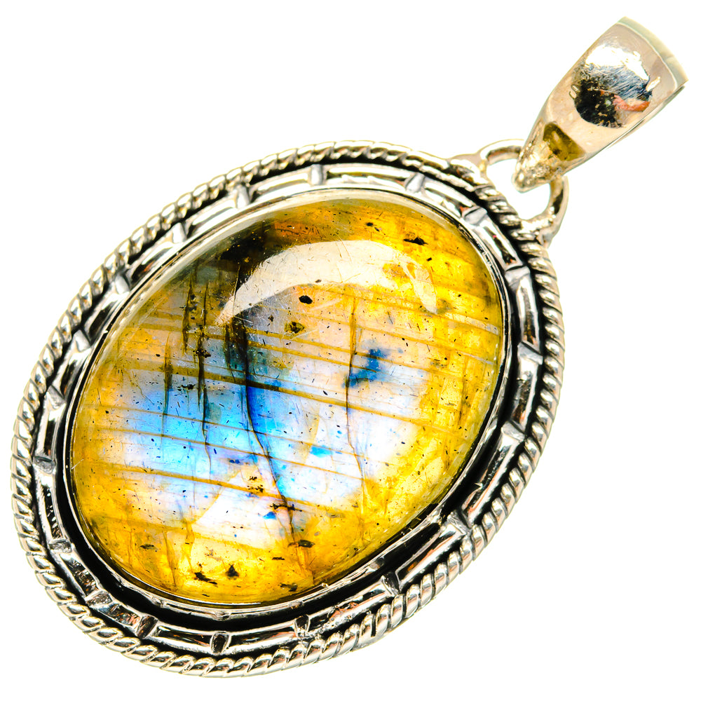 Labradorite Pendants handcrafted by Ana Silver Co - PD24094 - Photo 2