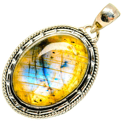 Labradorite Pendants handcrafted by Ana Silver Co - PD24094 - Photo 2