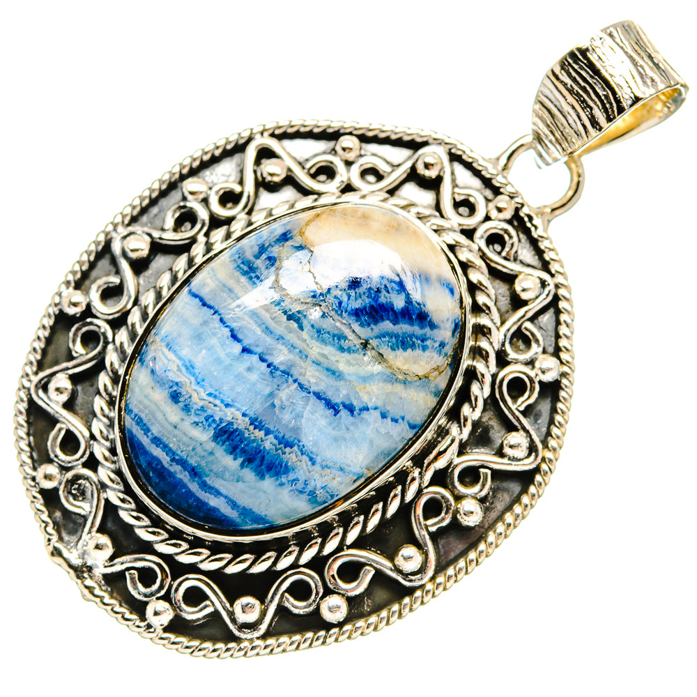 Blue Scheelite Pendants handcrafted by Ana Silver Co - PD24109 - Photo 2