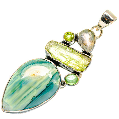 Ocean Jasper Pendants handcrafted by Ana Silver Co - PD24130 - Photo 2