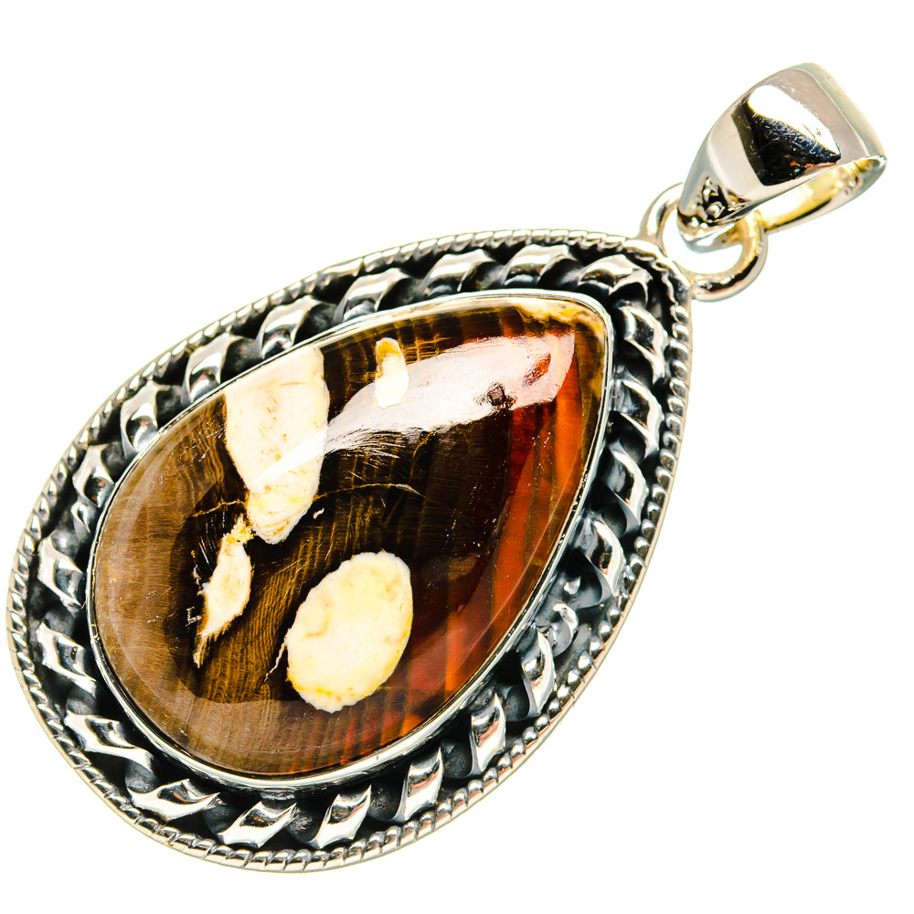Peanut Wood Jasper Pendants handcrafted by Ana Silver Co - PD24136 - Photo 2