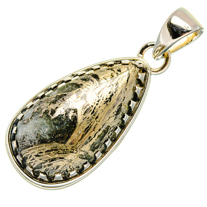 Pyrite Agate Pendants handcrafted by Ana Silver Co - PD24144 - Photo 2
