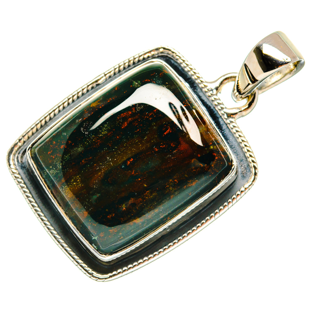 Bloodstone Pendants handcrafted by Ana Silver Co - PD24146 - Photo 2