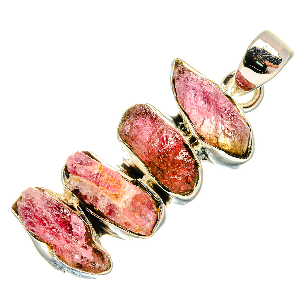 Pink Tourmaline Pendants handcrafted by Ana Silver Co - PD24151 - Photo 2