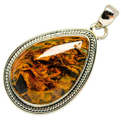 Golden Pietersite Pendants handcrafted by Ana Silver Co - PD24162 - Photo 2