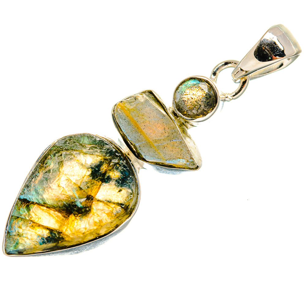 Labradorite Pendants handcrafted by Ana Silver Co - PD24168 - Photo 2