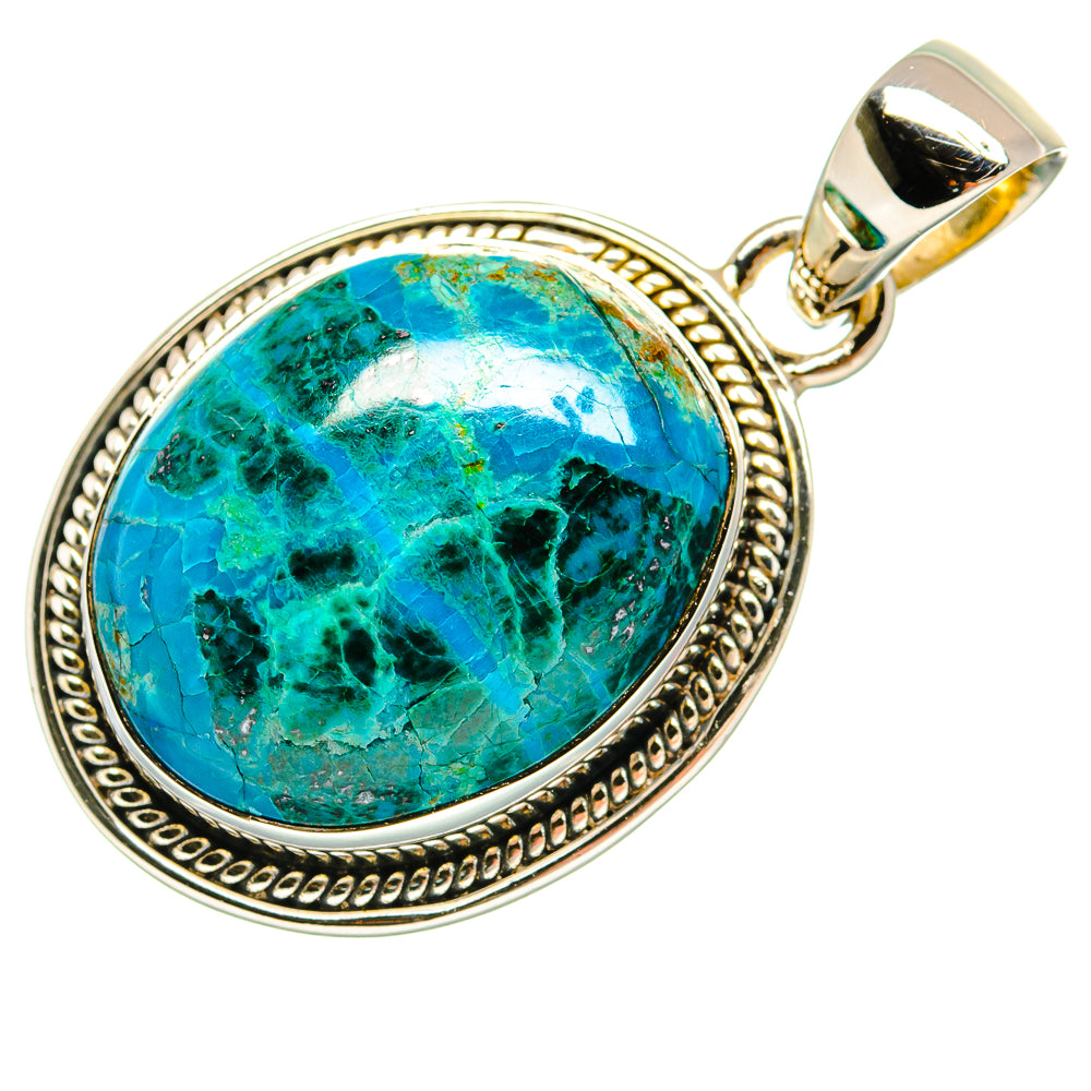 Chrysocolla Pendants handcrafted by Ana Silver Co - PD24172 - Photo 2