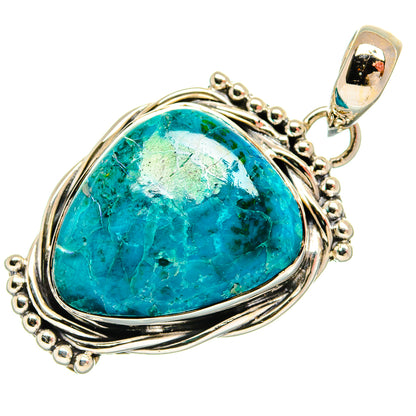 Chrysocolla Pendants handcrafted by Ana Silver Co - PD24176 - Photo 2