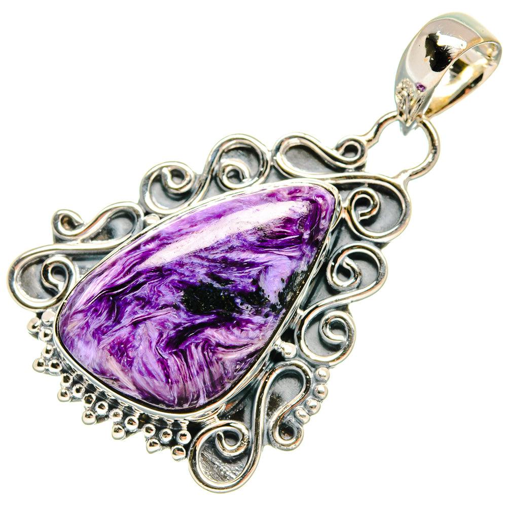 Charoite Pendants handcrafted by Ana Silver Co - PD24183 - Photo 2