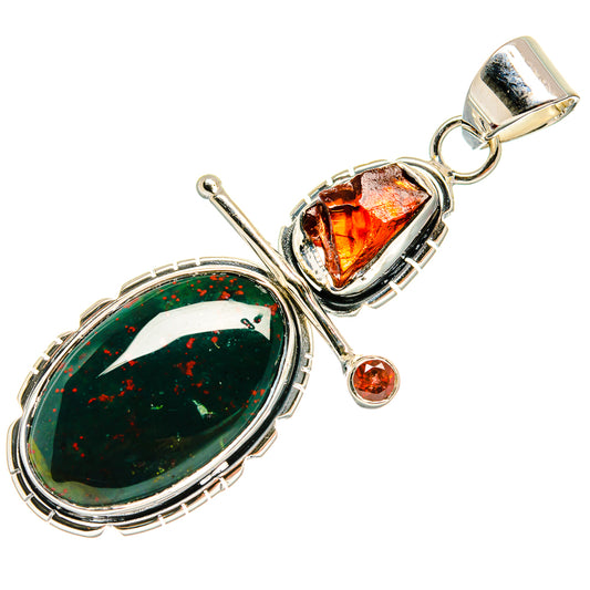Bloodstone Pendants handcrafted by Ana Silver Co - PD24193 - Photo 2