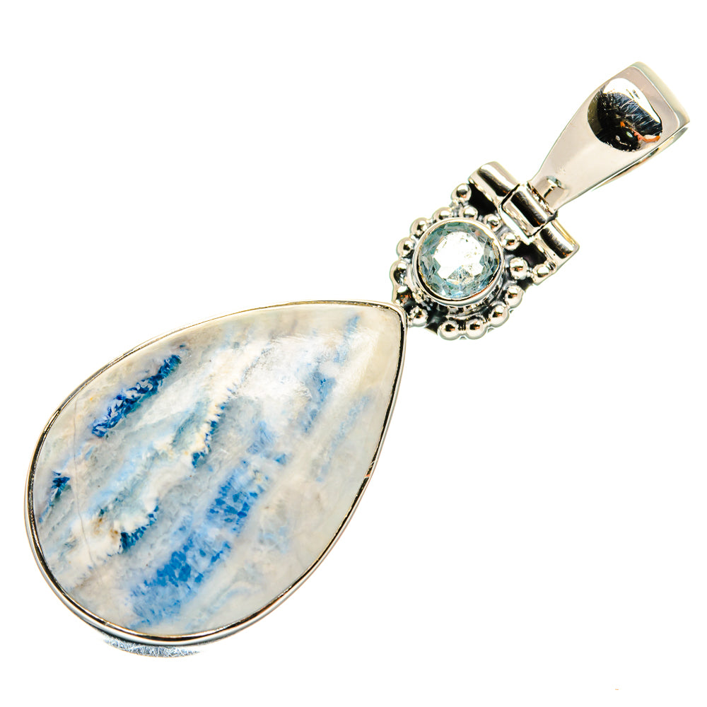Blue Scheelite Pendants handcrafted by Ana Silver Co - PD24198 - Photo 2