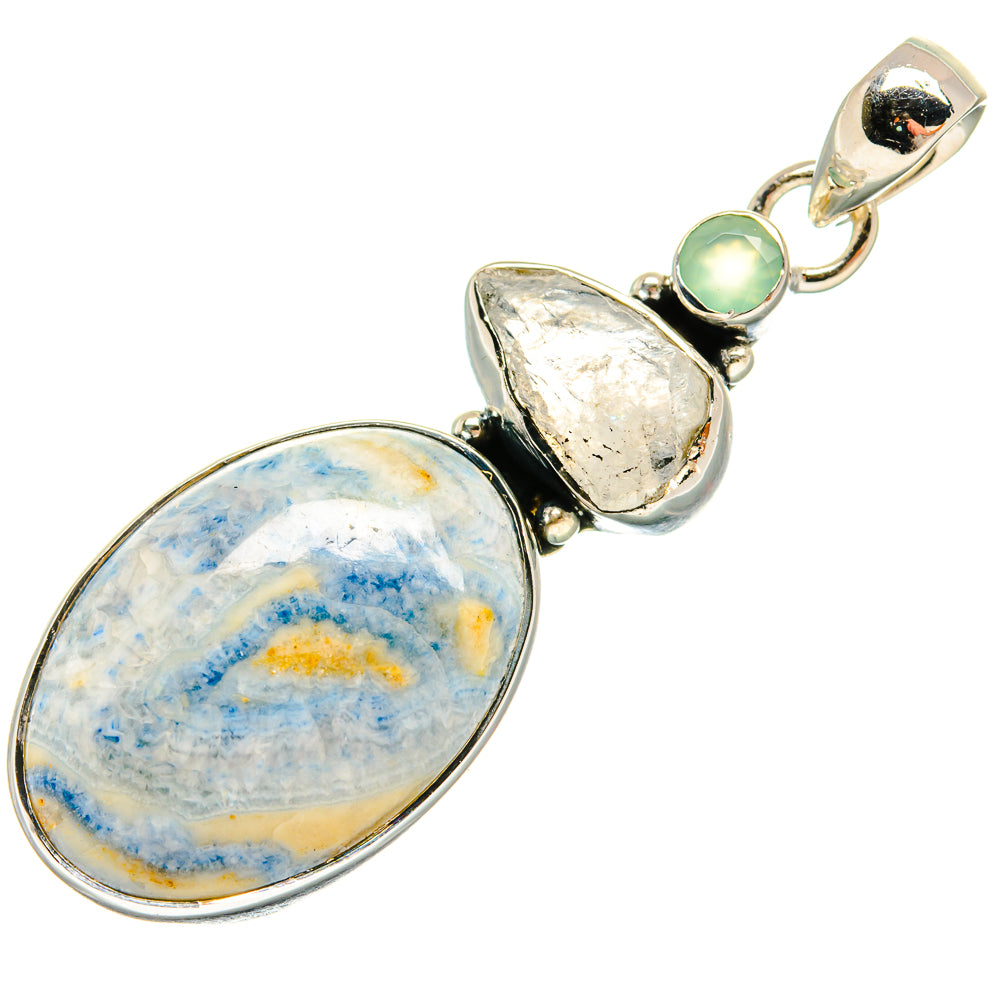 Blue Scheelite Pendants handcrafted by Ana Silver Co - PD24205 - Photo 2