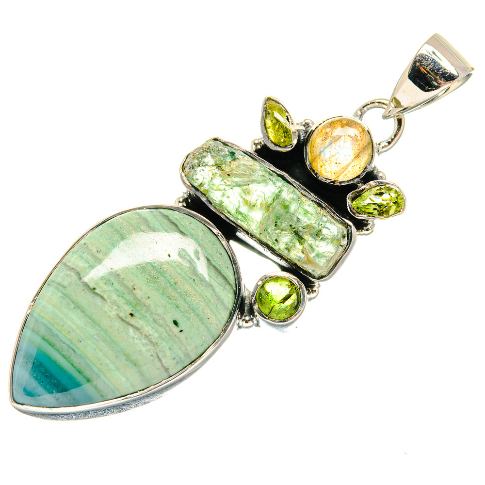 Ocean Jasper Pendants handcrafted by Ana Silver Co - PD24228 - Photo 2