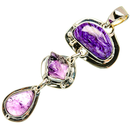 Charoite Pendants handcrafted by Ana Silver Co - PD24230 - Photo 2
